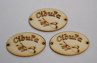 Tabuľka Cibuľa 5x3cm