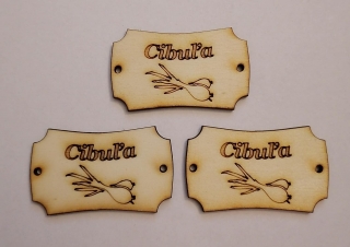 Tabuľka Cibuľa 5x3cm