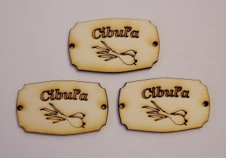 Tabuľka Cibuľa 5x3cm