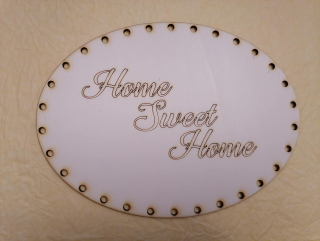 Preglejkové dno vypaľované elipsa 3mm HOME- 41x29cm