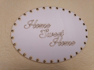 Preglejkové dno vypaľované elipsa HOME 3mm - 33x25cm