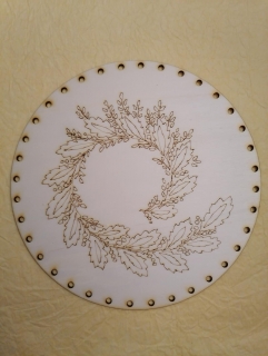 Preglejkové dno na opletanie vypaľované 3mm Vetvička  - Ø 28cm
