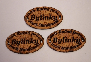 Korkový štítok 50 x 30mm - Bylinky