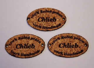 Korkový štítok 50 x 30mm - Chlieb