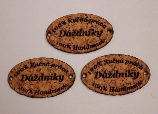 Korkový štítok 50 x 30mm - Dáždniky