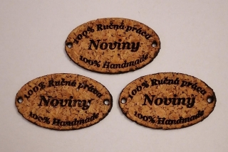 Korkový štítok 50 x 30mm - Noviny
