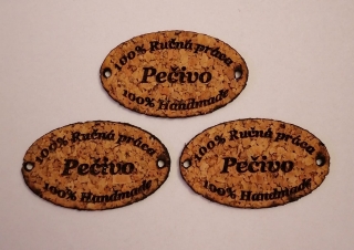 Korkový štítok 50 x 30mm - Pečivo