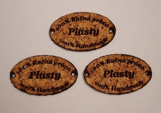 Korkový štítok 50 x 30mm - Plasty