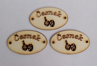 Česká tabuľka 5x3cm - Česnek