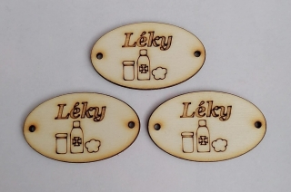 Česká tabuľka 5x3cm - Léky