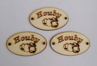 Česká tabuľka 5x3cm - Houby