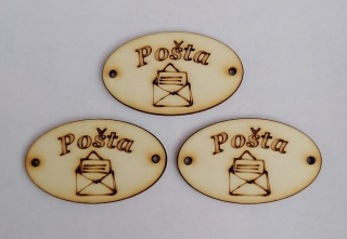 Česká tabuľka 5x3cm - Pošta