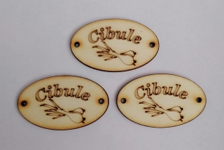 Česká tabuľka 5x3cm - Cibule