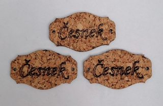 Česká korková tabuľka 5x3cm - Česnek