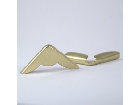 Mosadzný kovový roh ozdobný 22X22X3mm