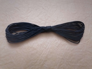 Guľatá koža 2mm - Tmavo modrá