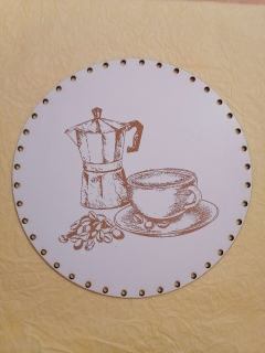 Sololitové dno kruh Káva1 -  20cm