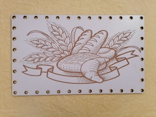 Sololitové dno obdĺžnik biely garírované Chlieb 30x20cm