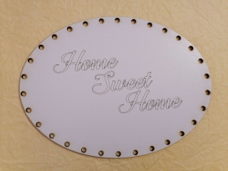 Sololitové dno gravírované elipsa HOME - 27,5x19,5cm