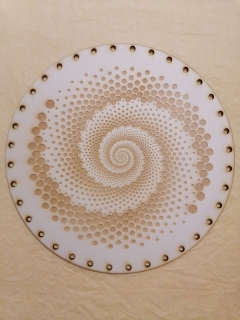 Preglejkové dno gravírované na opletanie 3mm Mandala2 - Ø 24cm