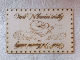 Preglejkové dno na opletanie gravírované obdĺžnik 3mm - 30x20cm Veľkonočné sviatky2