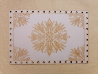 Preglejkové dno na opletanie gravírované obdĺžnik 3mm - 25x15cm Ornament2