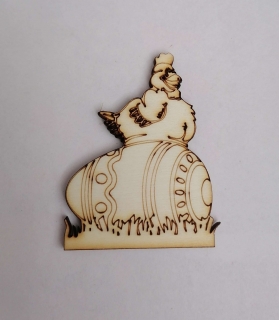Drevený výrez Kuriatko2 - 6cm