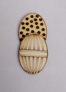Drevený výrez Veľkonočné vajce7 - 6cm