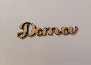Nápis - Domov3 8x2,5cm 