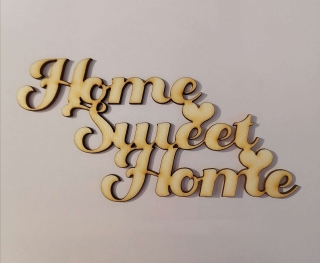 Nápis - Home-sweet-home 15,5x7,8cm 