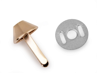 Dvojnôžkový nit 12x22 mm s plieškom  - zlatý