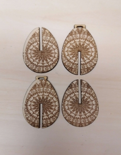 Drevený výrez Veľkonočné vajce 3D - 6