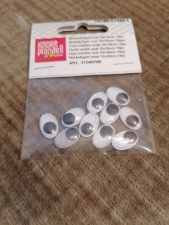 Pohyblivé oči - 15x10mm 10ks