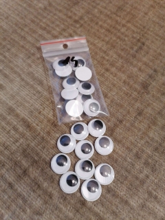 Pohyblivé oči oval - 12mm/20ks