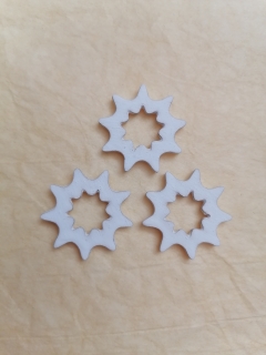 Drevený výrez  Hviezdička8 biela - 30mm 