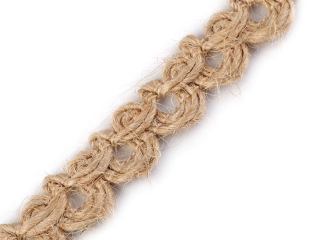 Ozdobná jutová šnúra pletená šírka 12 mm - 4,5m