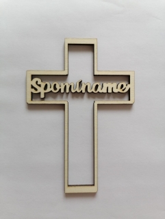 Výrez Kríž 15cm - Spomíname