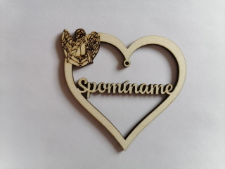 Výrez Srdce 8cm - Spomíname