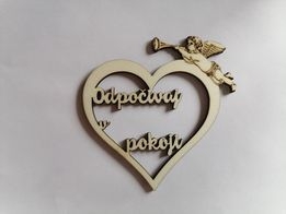Výrez Srdce 8cm - Odpočívaj v pokoji1
