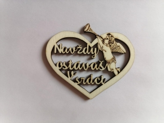 Výrez Srdce 8cm - Navždy ostávaš v srdci1