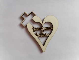 Výrez Srdce 8cm - Spomíname s láskou1