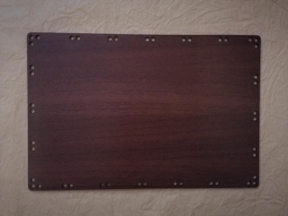 Sololitové dno obdĺžnik orech aida 30x20cm - tri dierky v rohu