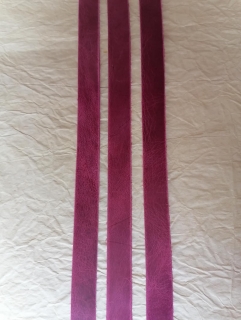 Kožený pás 2cm široký, dĺžka 30cm - ružový melír