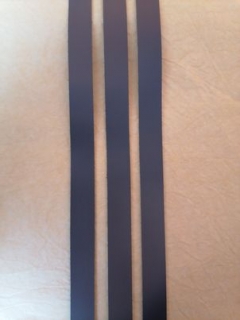 Kožený pás 2cm široký, dĺžka 60cm - šedý