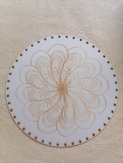 Preglejkové dno gravírované na opletanie 3mm Mandala13 - Ø 28cm