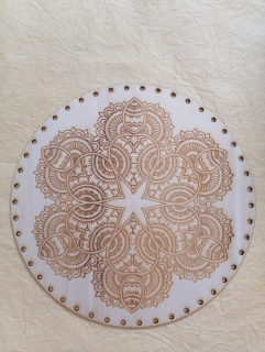Preglejkové dno gravírované na opletanie 3mm Mandala15 - Ø 28cm