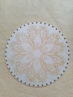 Preglejkové dno gravírované na opletanie 3mm Mandala16  - Ø 20cm