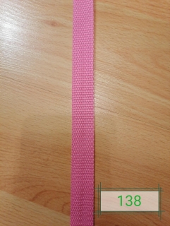 Nosný popruh 20mm/1,3mm - 138 ružový