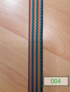 Nosný popruh 20mm - čierny s farebnými  pruhmi