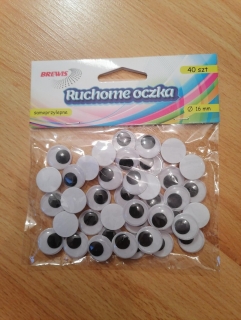 Pohyblivé oči - 18 mm 30ks